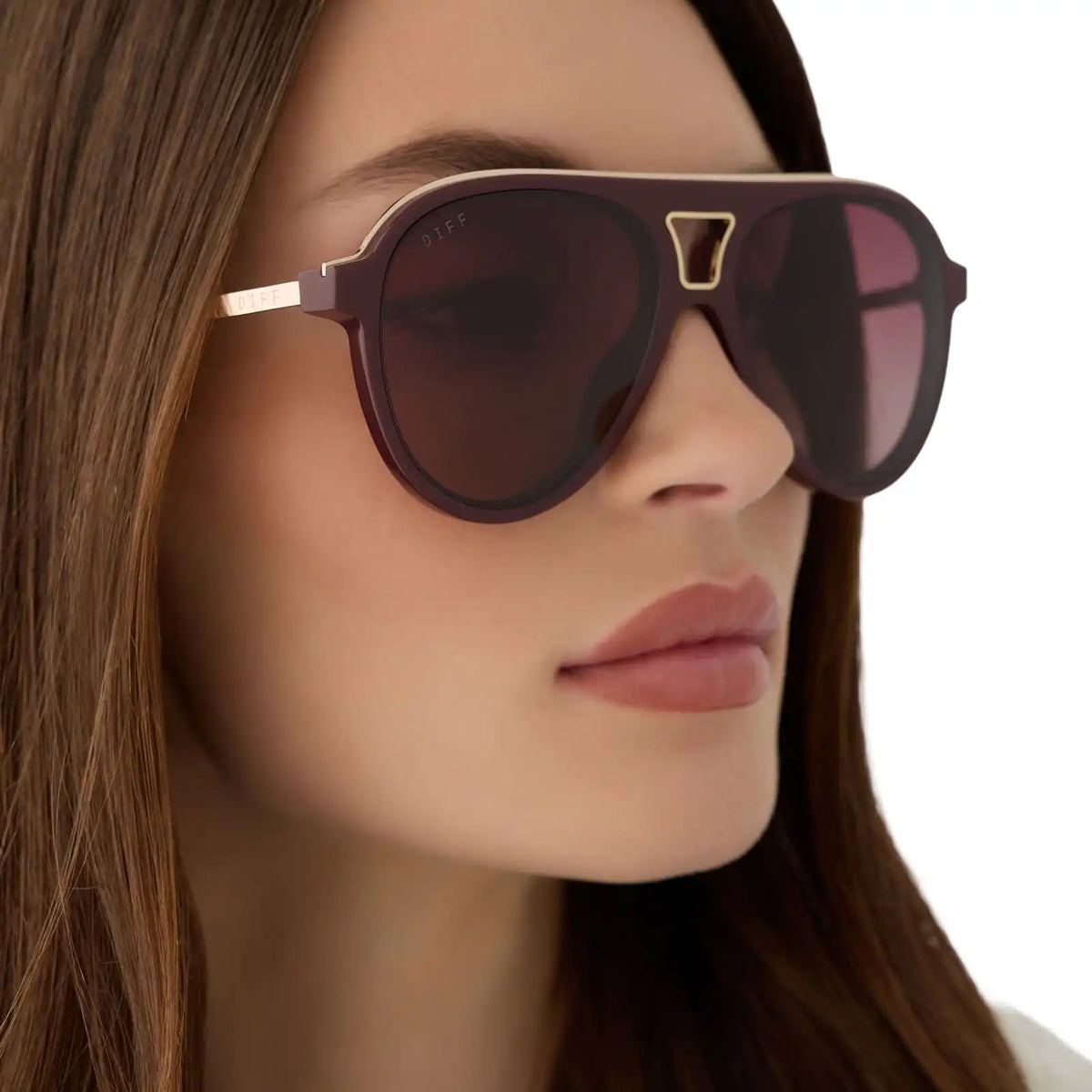 TOSCA III - RUGBY RED + BURGUNDY GRADIENT + POLARIZED SUNGLASSES