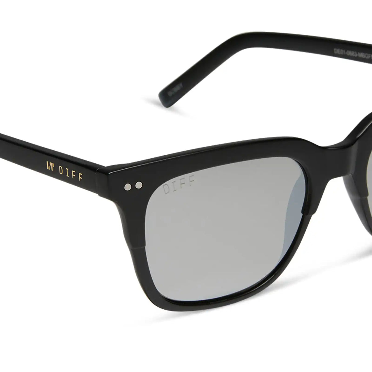 BOBBY - MATTE BLACK + GREY MIRROR SUNGLASSES