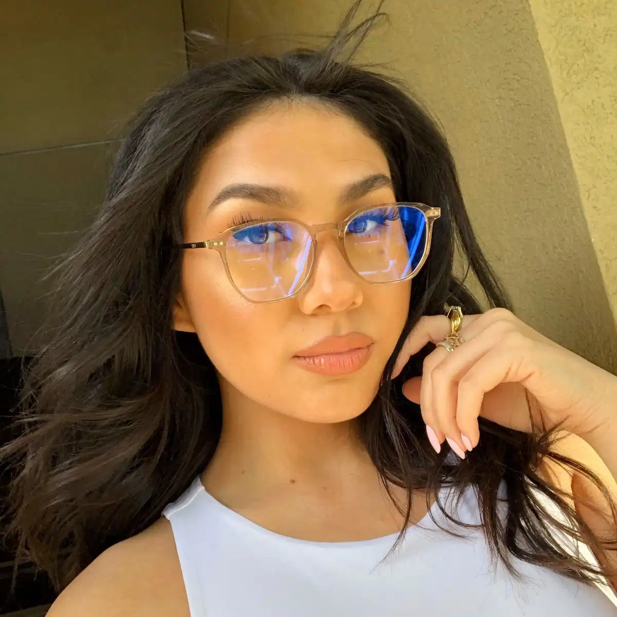 NOEL - ROSE CRYSTAL + GLASSES