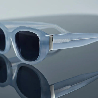 MIRANDA - MILKY WHITE + GREY GRADIENT + POLARIZED SUNGLASSES