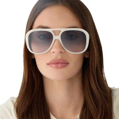 PAULINE - MERINGUE + BLUE GRADIENT SUNGLASSES