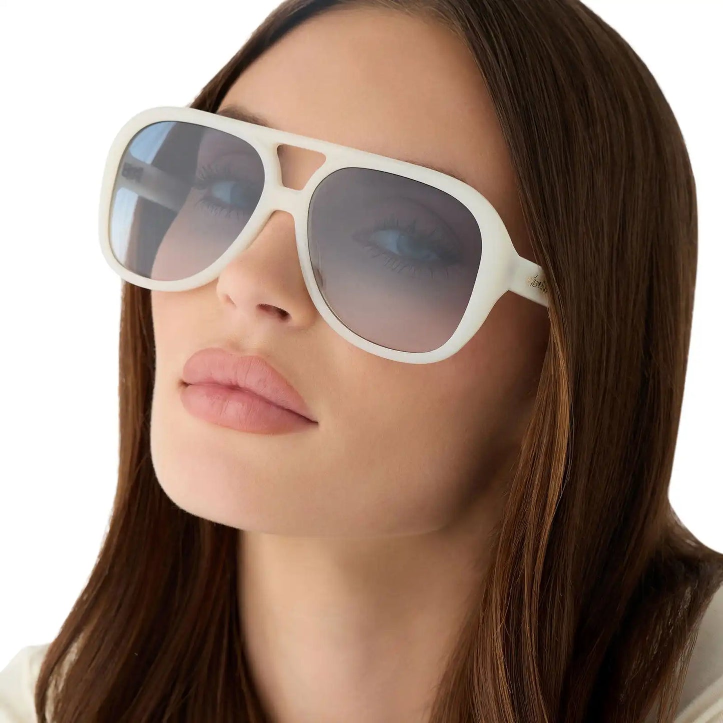 PAULINE - MERINGUE + BLUE GRADIENT SUNGLASSES