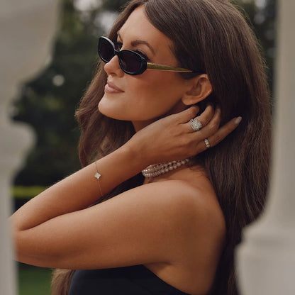 NANCY - BLACK + GREY + POLARIZED SUNGLASSES