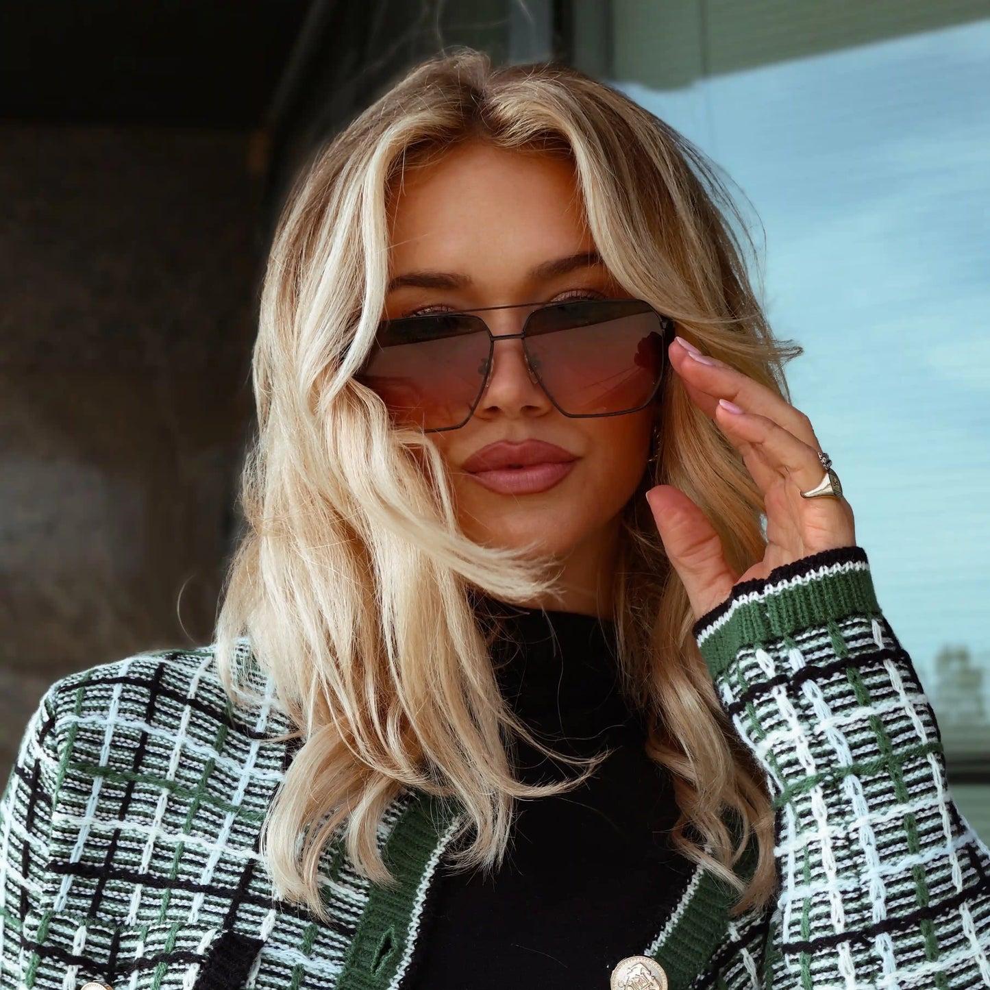 BERKELY - BLACK + TWILIGHT GRADIENT SUNGLASSES