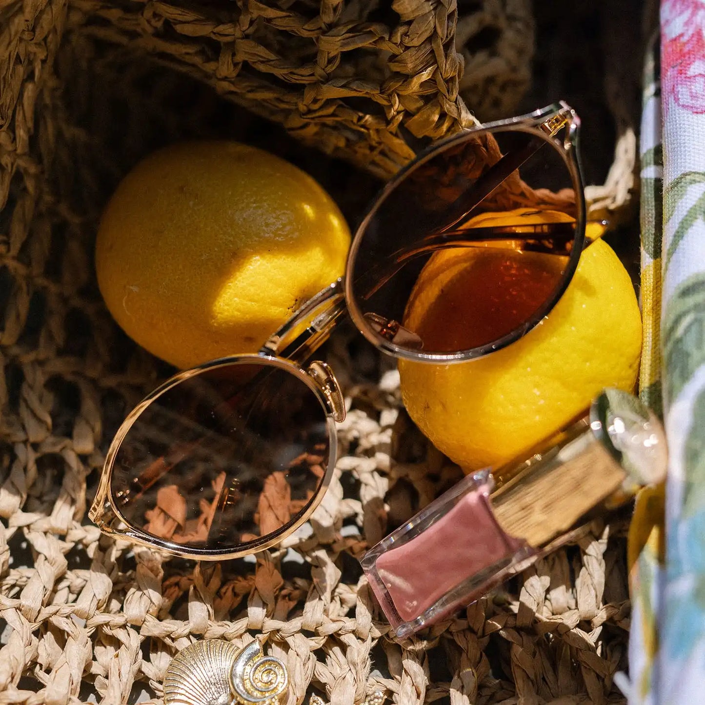 LIMONCELLO - GOLD + BROWN SUNGLASSES