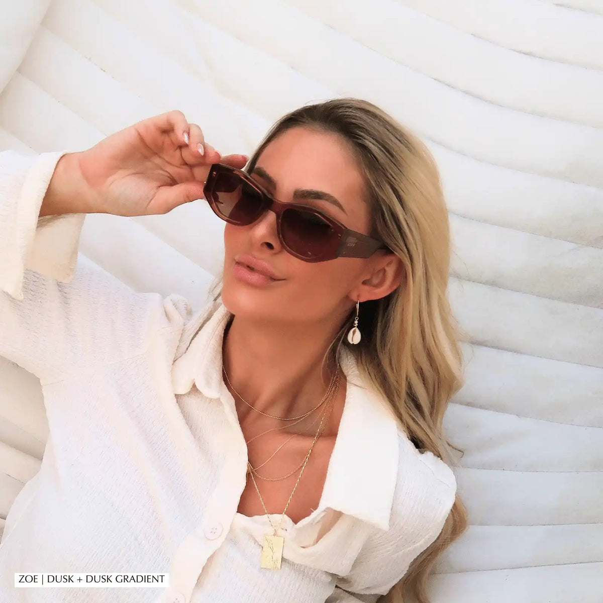 ZOE - ESPRESSO TORTOISE + GREY SUNGLASSES