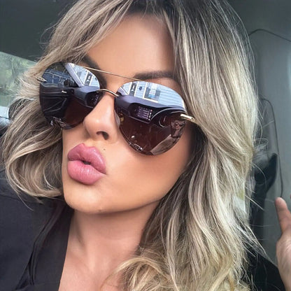 LENOX - GOLD + BROWN GRADIENT MIRROR POLARIZED SUNGLASSES