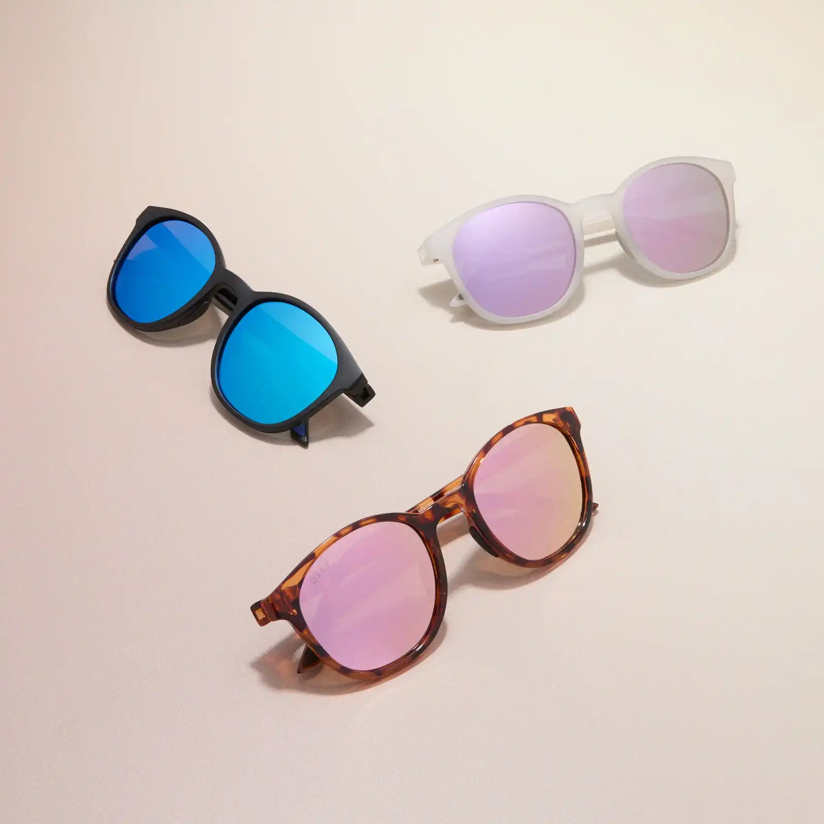 VOLLEY - FROSTY MATTE CRYSTAL + LAVENDER MIRROR + POLARIZED SUNGLASSES
