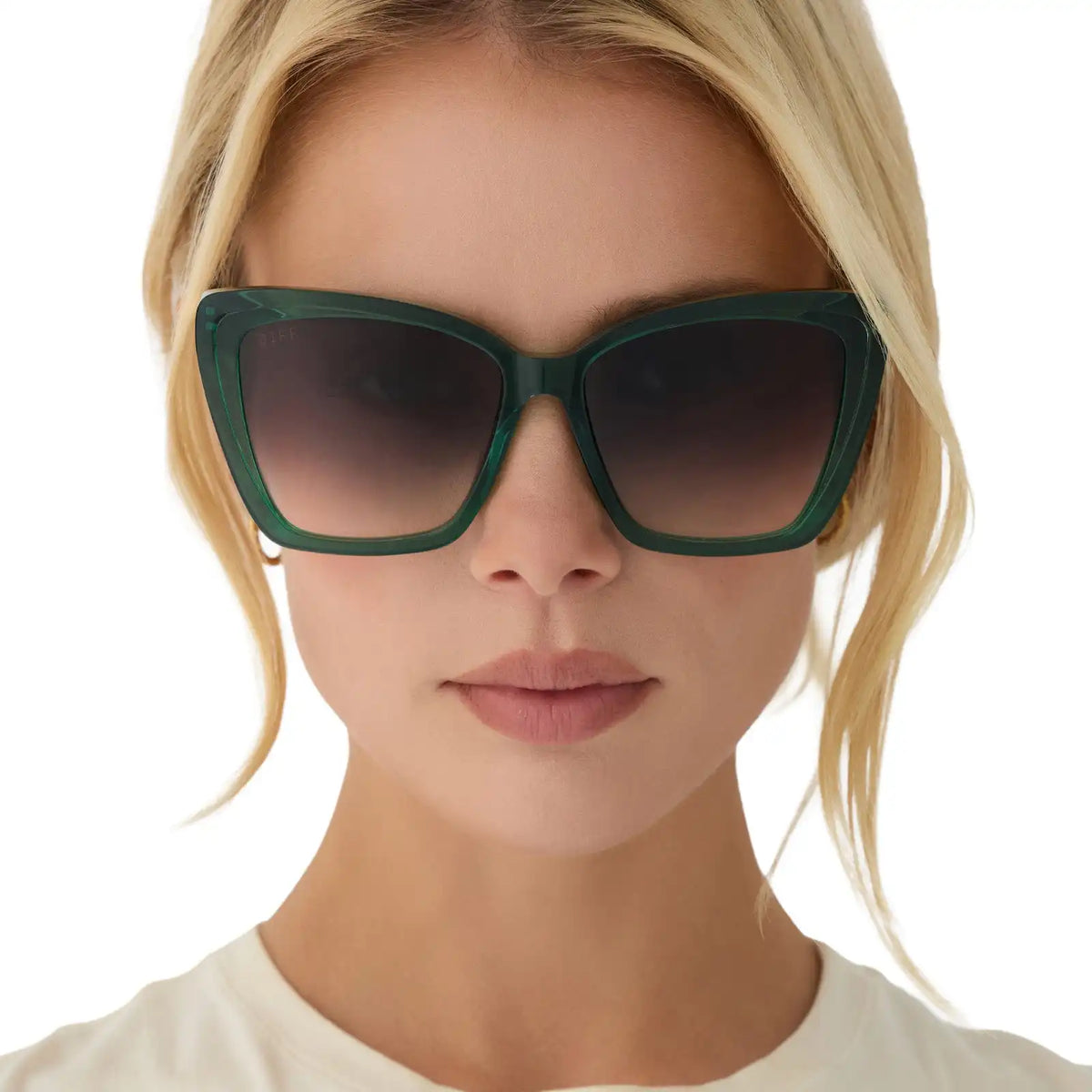 BECKY II - DEEP GREEN + GREY GRADIENT + SUNGLASSES