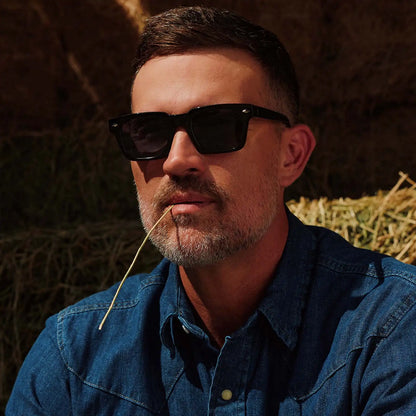 KAYCE DUTTON - CLASSIC BLACK + GREY + POLARIZED SUNGLASSES