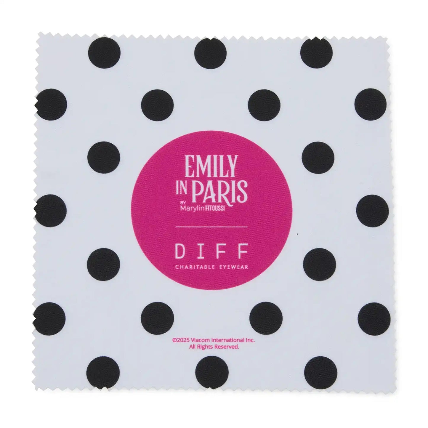 EMILY CAT EYE - MIDNIGHT POLKA DOT + GLASSES