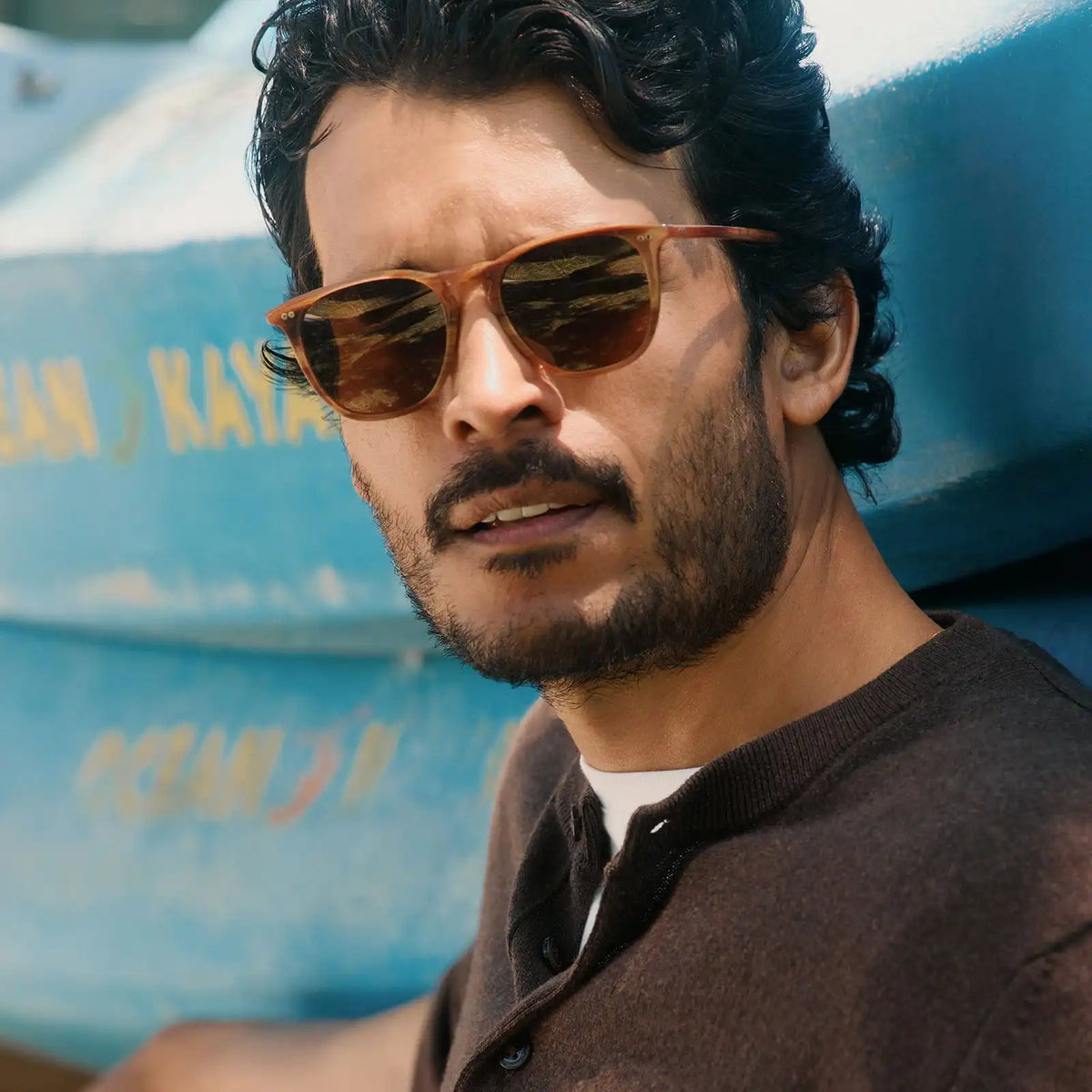 MAXWELL XL - LONGHORN + BROWN + POLARIZED SUNGLASSES
