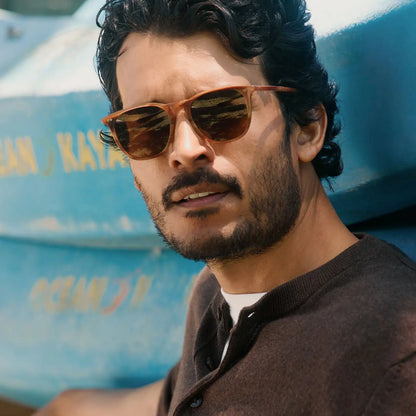 MAXWELL XL - LONGHORN + BROWN + POLARIZED SUNGLASSES