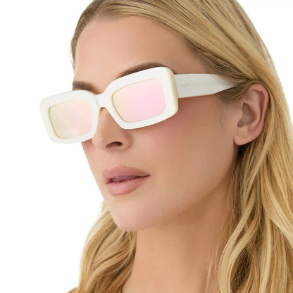 INDY - OPALINE + TAUPE MIRROR SUNGLASSES