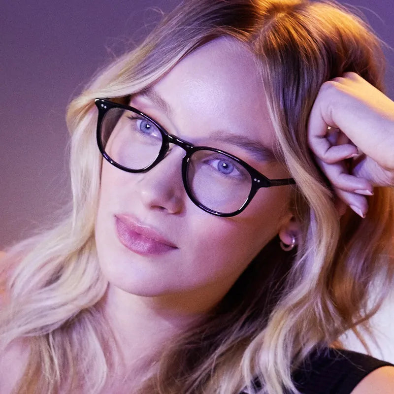 JAXSON - VINTAGE CRYSTAL + BLUE LIGHT TECHNOLOGY CLEAR GLASSES