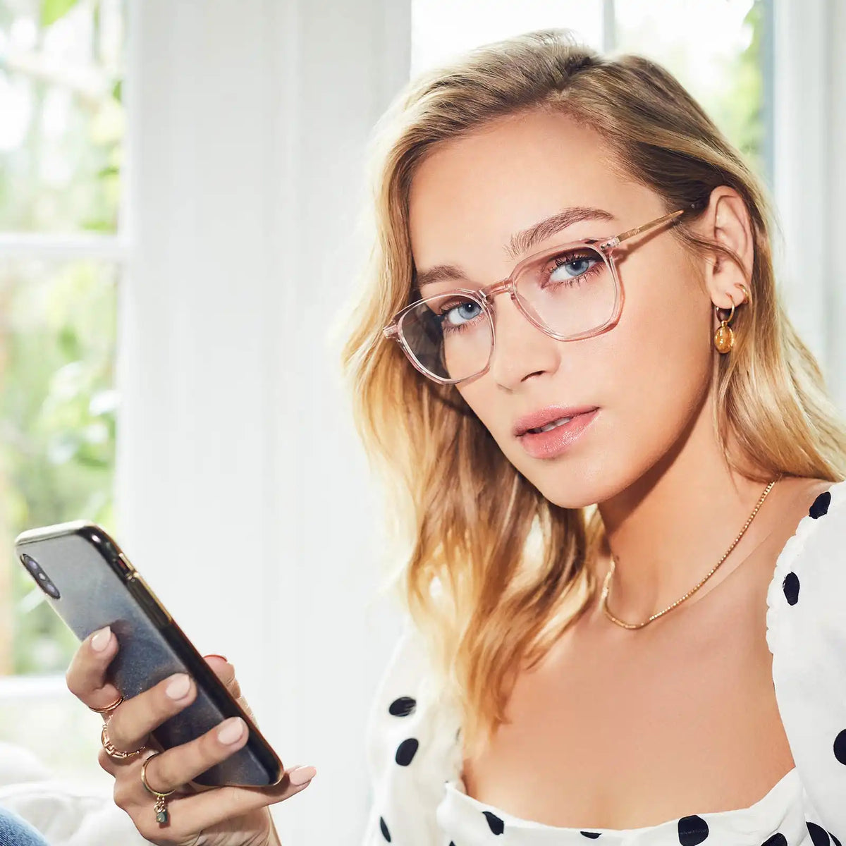 NOEL - ROSE CRYSTAL + BLUE LIGHT TECHNOLOGY GLASSES