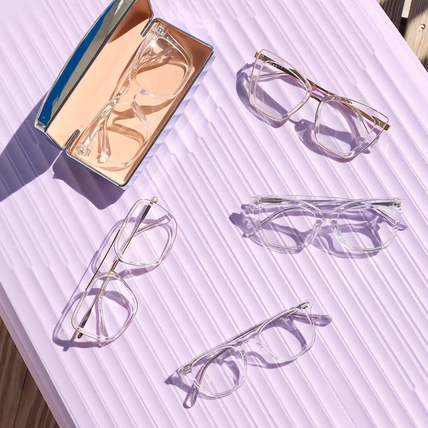 BELLA - CLEAR CRYSTAL + GOLD + GLASSES