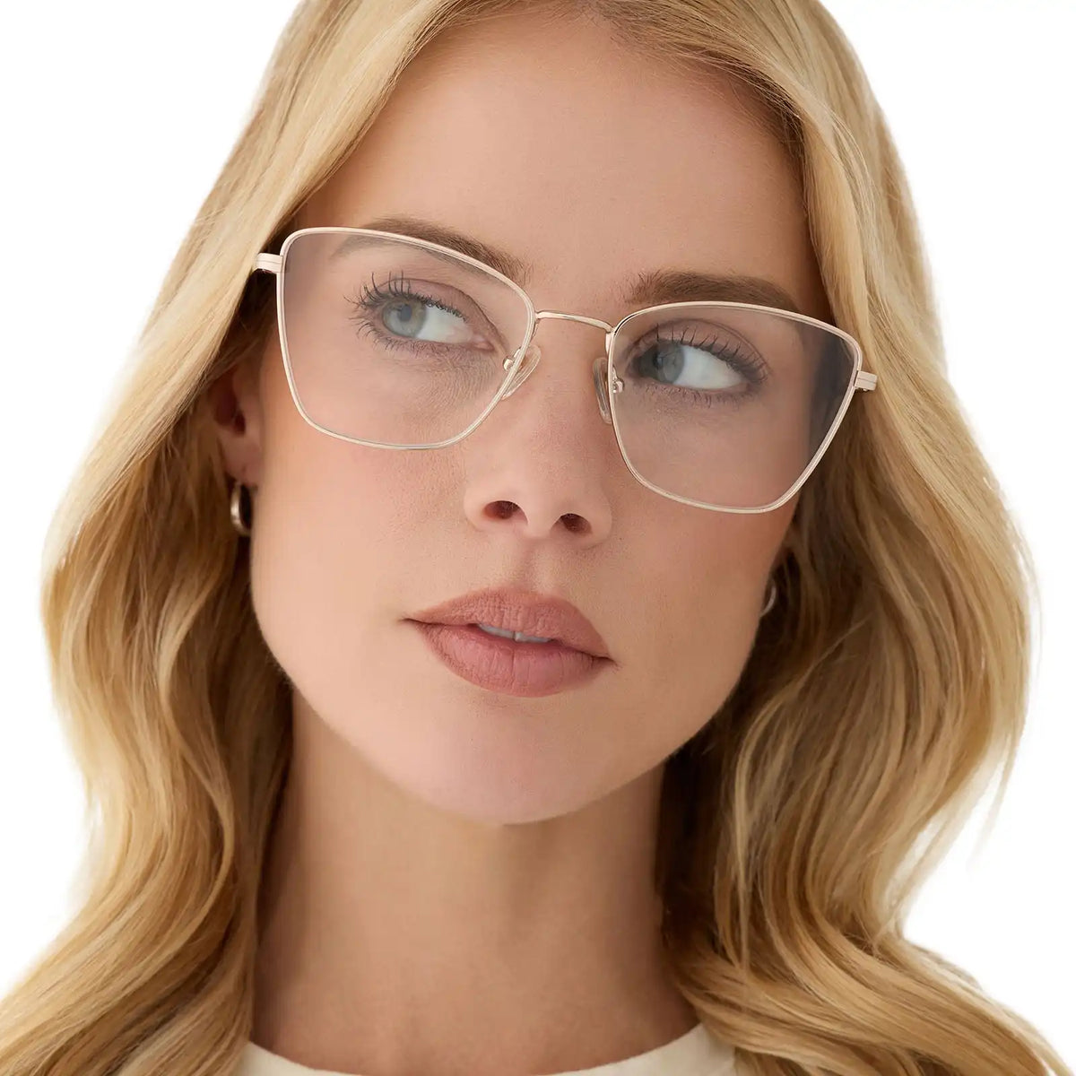 CONNIE - GOLD + BLUE LIGHT GLASSES