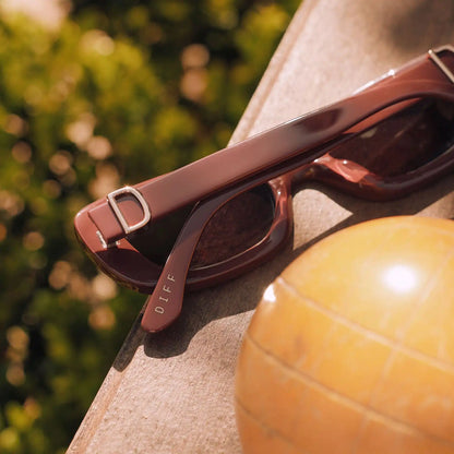 DAPHNE - RUGBY RED + GREY + POLARIZED SUNGLASSES