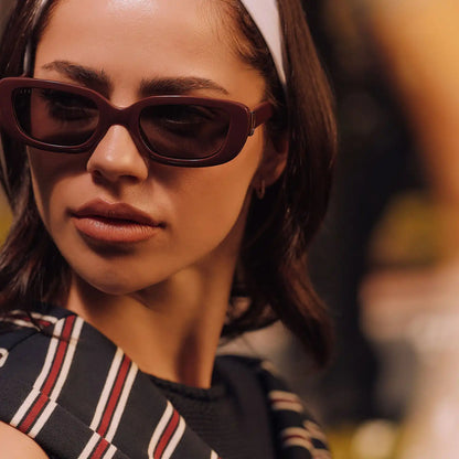 DAPHNE - RUGBY RED + GREY + POLARIZED SUNGLASSES