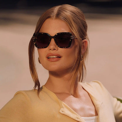 DASHA - GLITTER TORTOISE + BROWN SUNGLASSES
