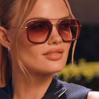 JORDAN - RUGBY RED + BURGUNDY GRADIENT SUNGLASSES