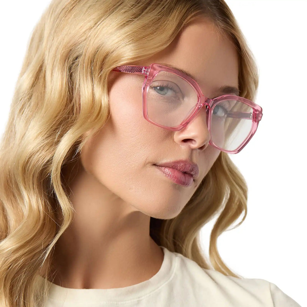 MAISIE - CANDY PINK CRYSTAL + GLASSES