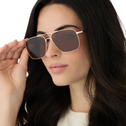 RIP WHEELER - WESTERN GOLD + MARBLED BROWN W BOLD BROWN + POLARIZED SUNGLASSES