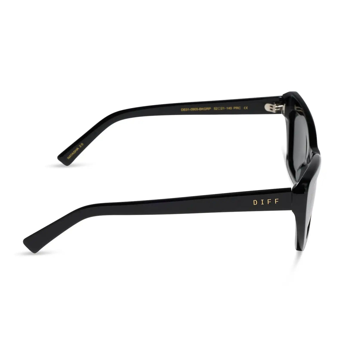 ADRIANA - BLACK + GREY + POLARIZED SUNGLASSES