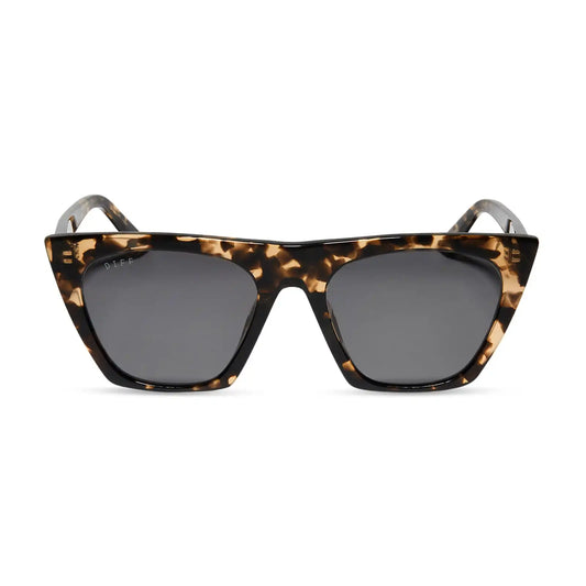 AVRIL - ESPRESSO TORTOISE + GREY SUNGLASSES