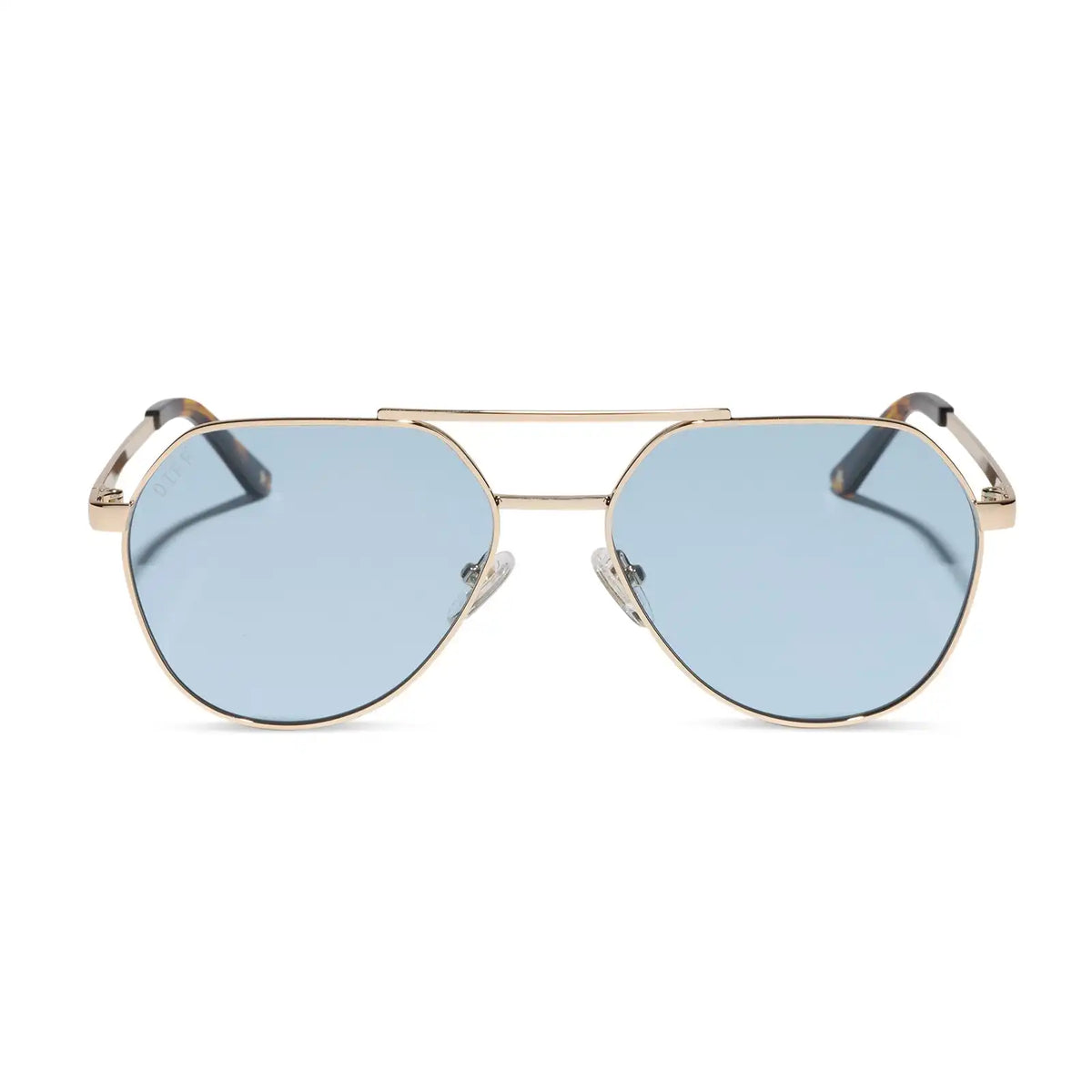 THE RESERVE - GOLD + BLUE TINT SUNGLASSES