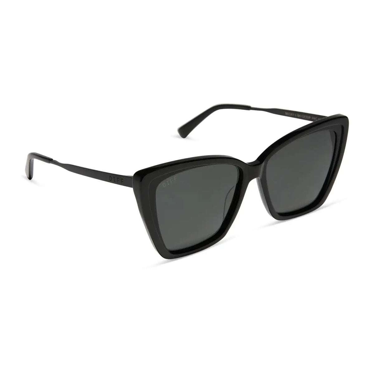 BECKY II - BLACK + DARK SMOKE POLARIZED SUNGLASSES