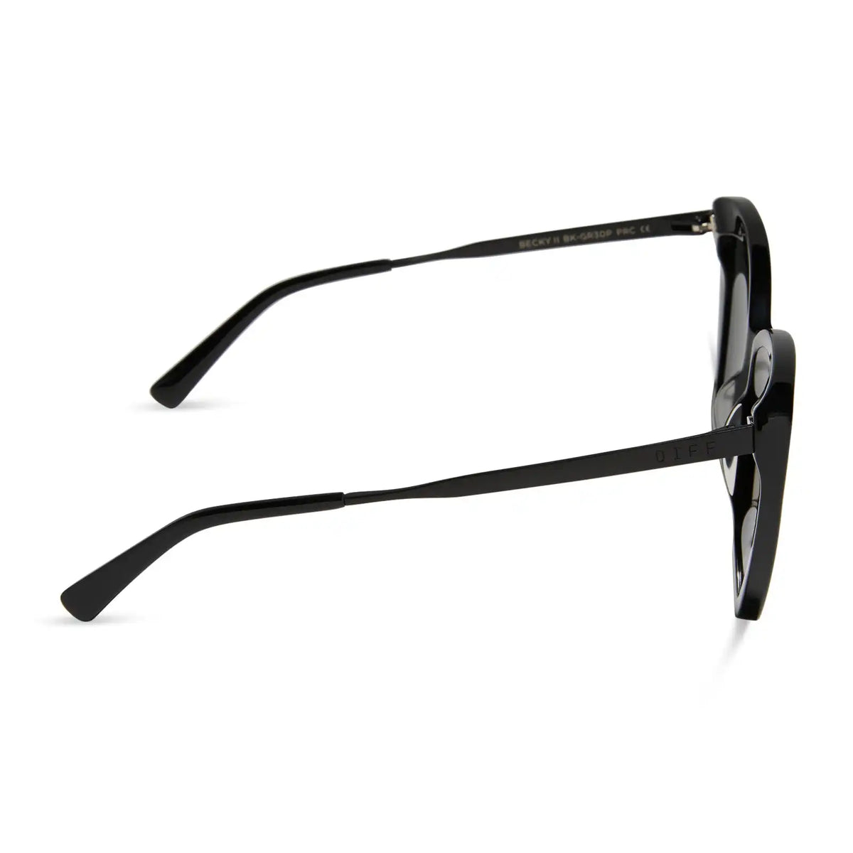 BECKY II - BLACK + DARK SMOKE POLARIZED SUNGLASSES