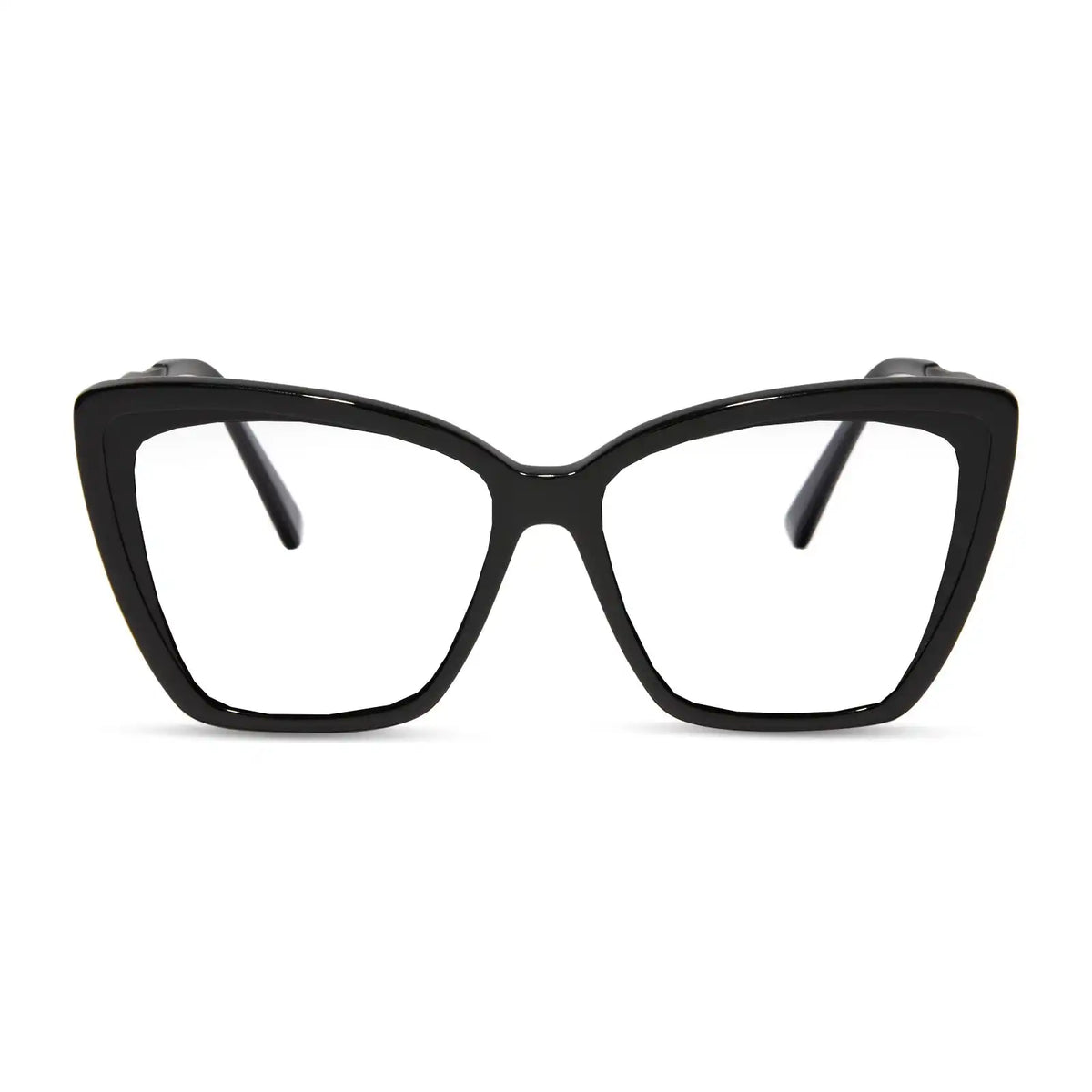 BECKY II - BLACK + GLASSES