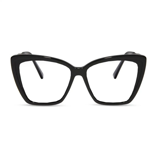 BECKY II - BLACK + GLASSES