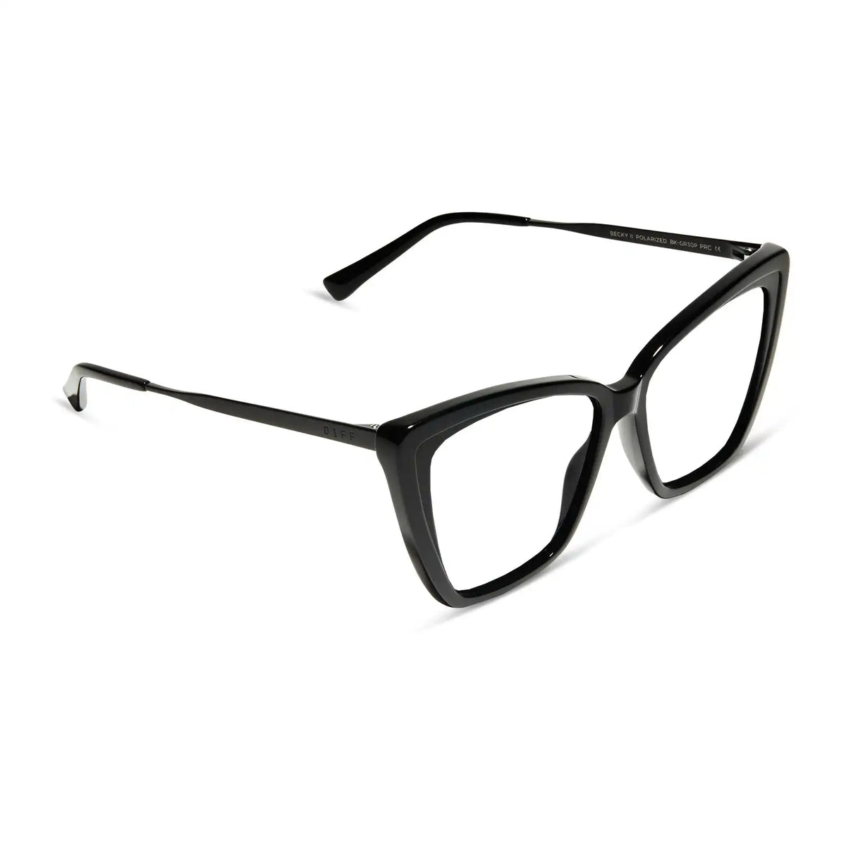 BECKY II - BLACK + GLASSES