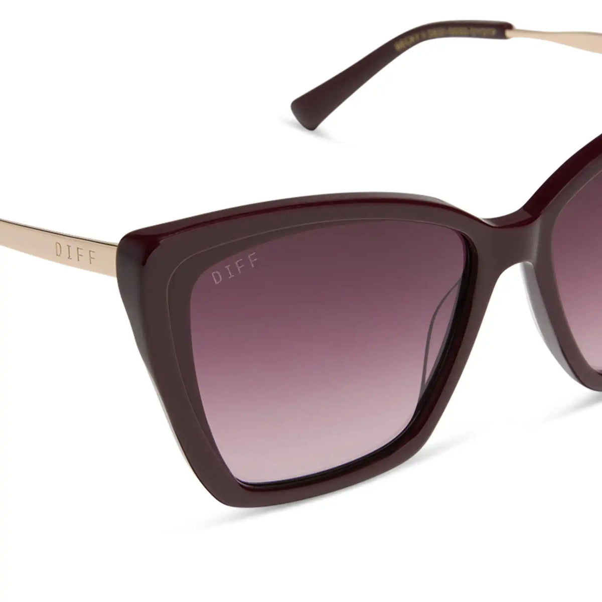 BECKY II - DARK CHERRY LACQUER + DARK CHERRY GRADIENT + POLARIZED SUNGLASSES