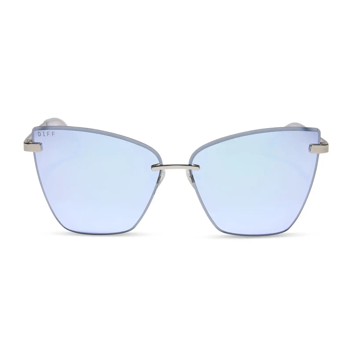 BECKY V - SILVER + LAVENDER MIRROR SUNGLASSES