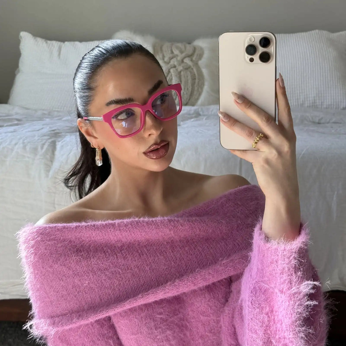 BELLA XS - BRIGHT PINK + GLASSES