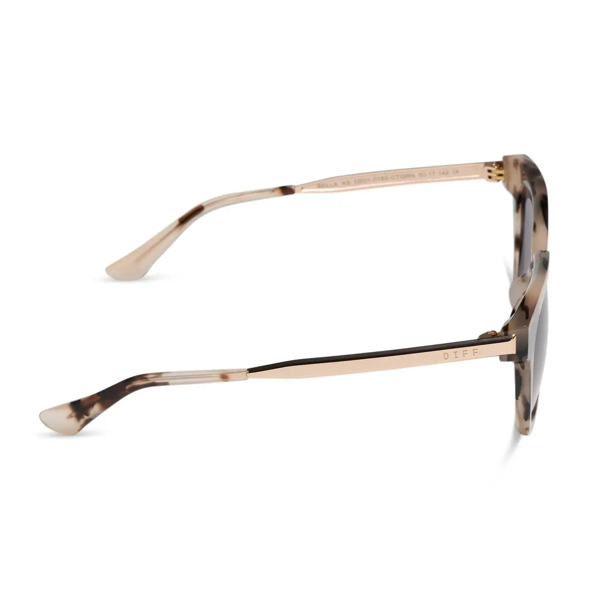 BELLA XS - CREAM TORTOISE + SOLID GREY SUNGLASSES