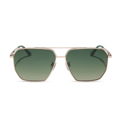 BERKELY - CHAMPAGNE GOLD + ALOE GREEN GRADIENT + POLARIZED SUNGLASSES