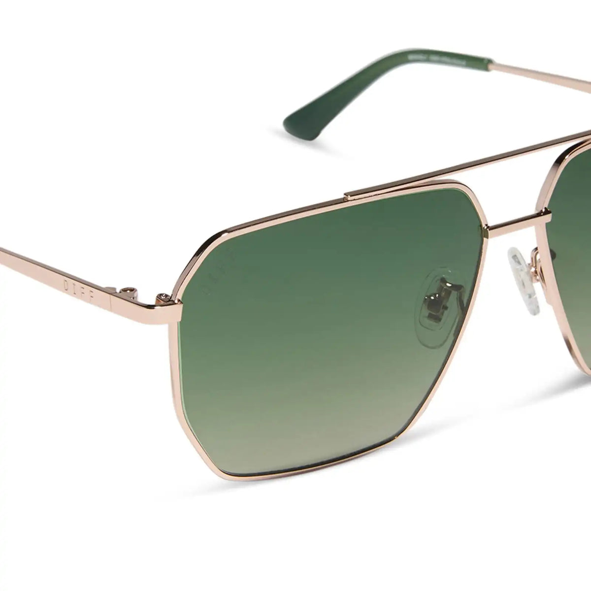 DRMTLGY - BERKELY + CHAMPAGNE GOLD + ALOE GREEN GRADIENT + POLARIZED SUNGLASSES