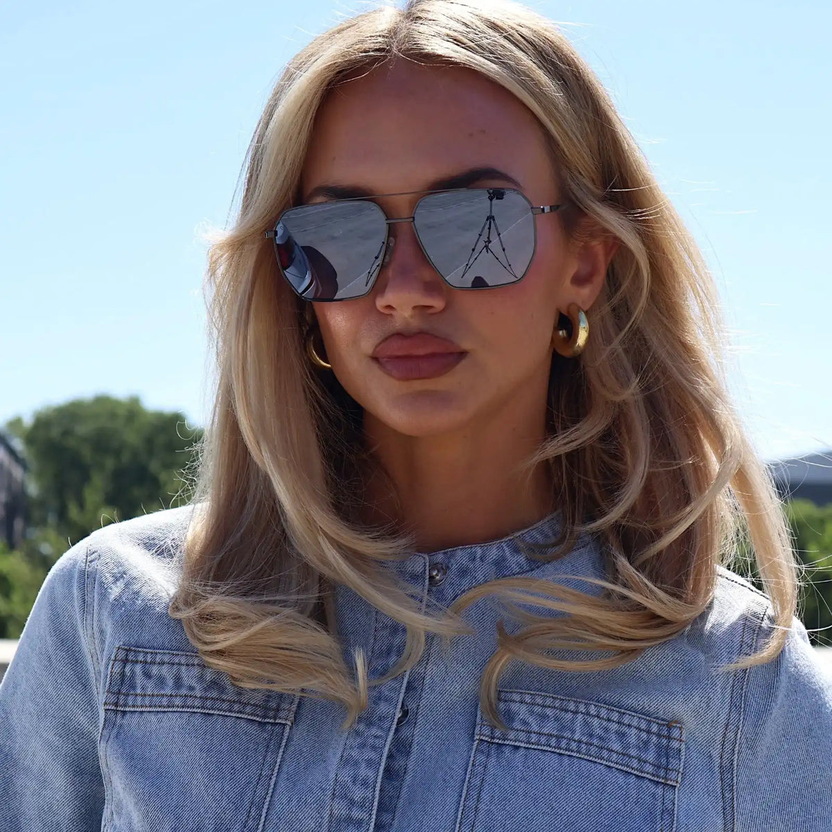BERKELY - GUNMETAL + SLATE GRADIENT FLASH + POLARIZED SUNGLASSES