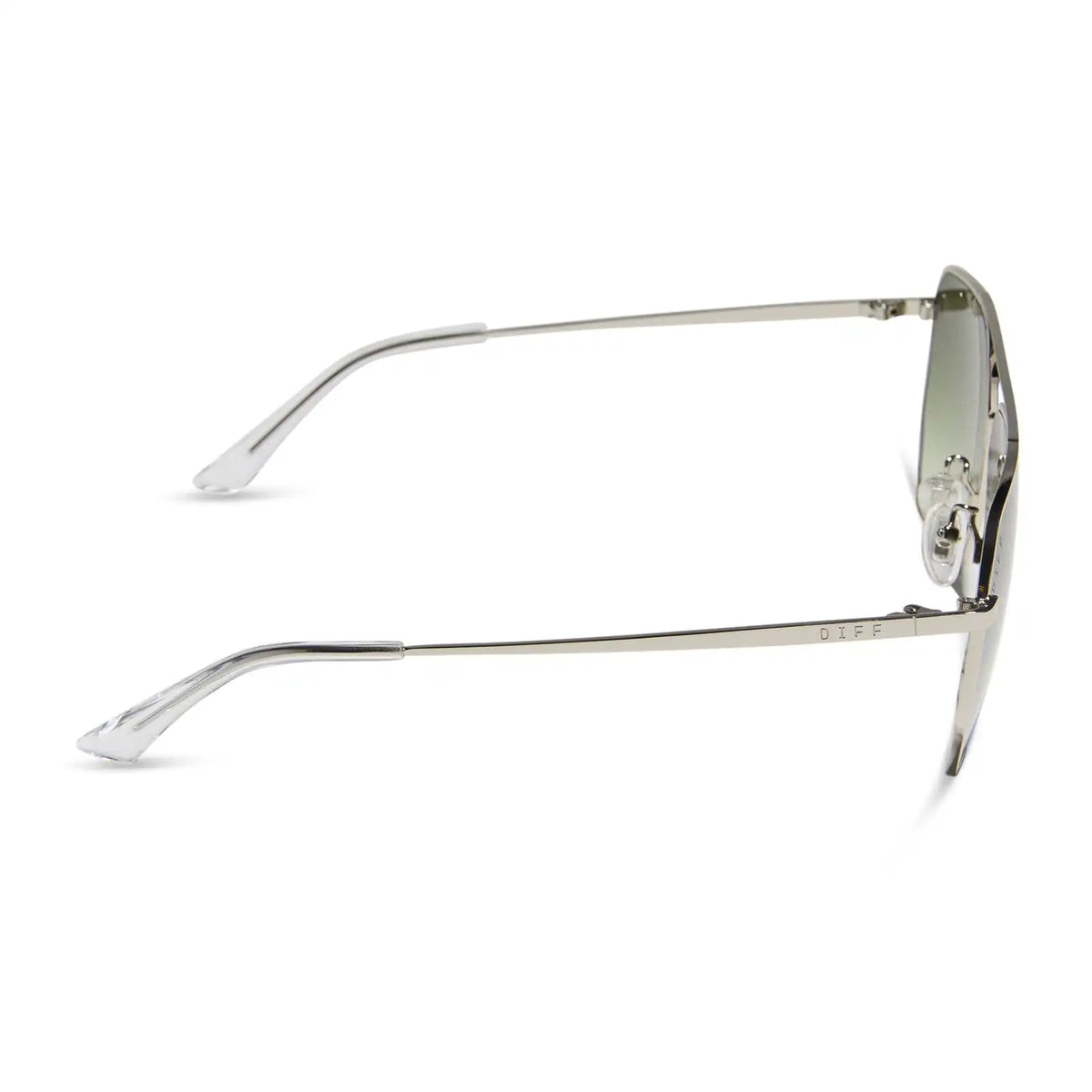 BERKELY - SILVER + COOL MATCHA GRADIENT SUNGLASSES