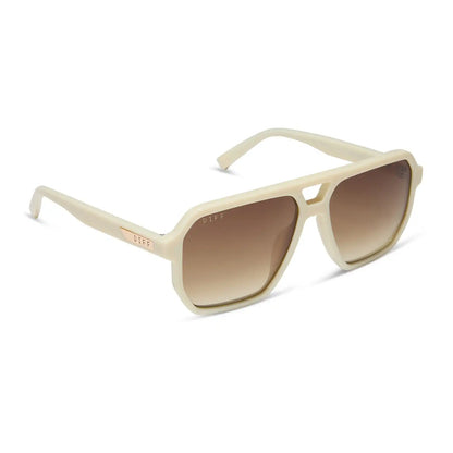 CAMERON - COURTSIDE IVORY + BROWN GRADIENT + POLARIZED SUNGLASSES
