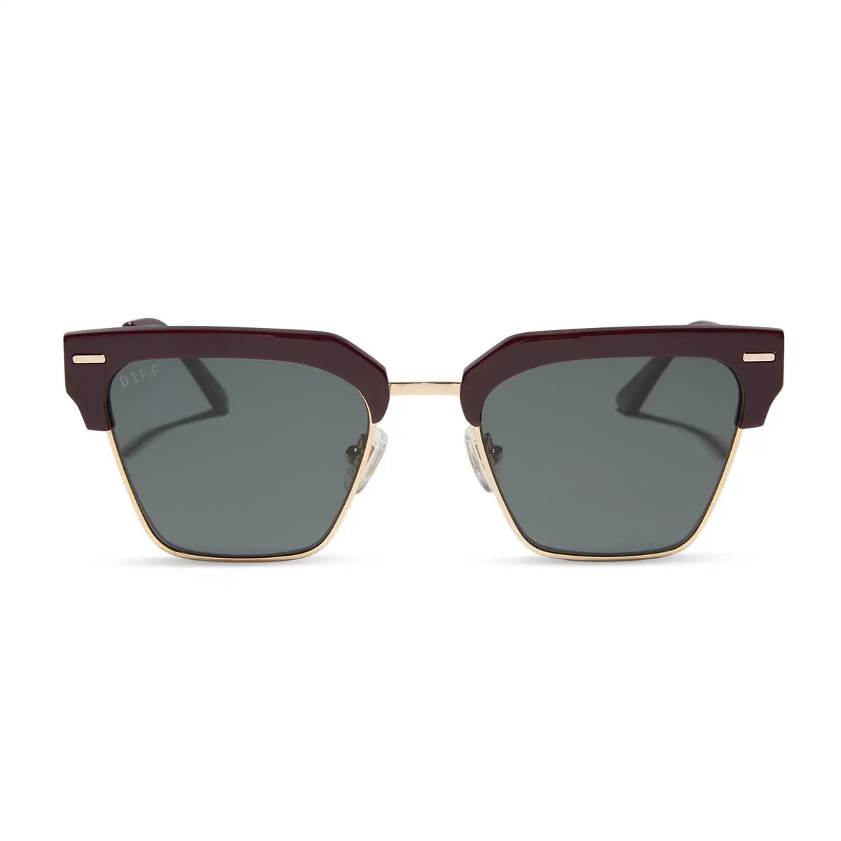 CAPRI - DARK CHERRY LACQUER + GREY + POLARIZED SUNGLASSES