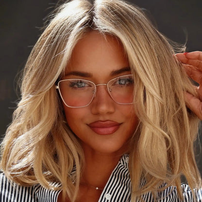 CONNIE - GOLD + GLASSES