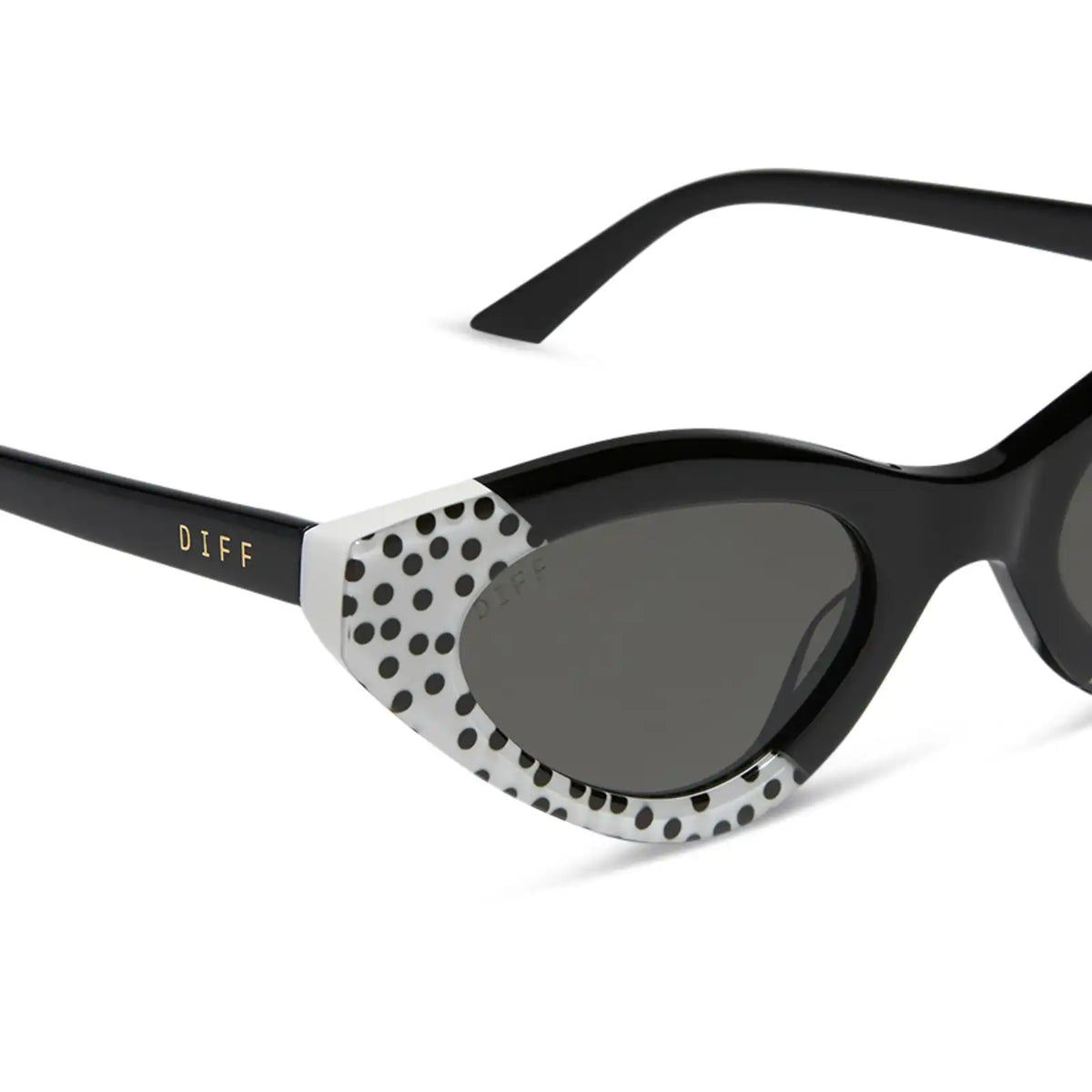 EMILY CAT EYE - MIDNIGHT POLKA DOT + CHIC GREY SUNGLASSES