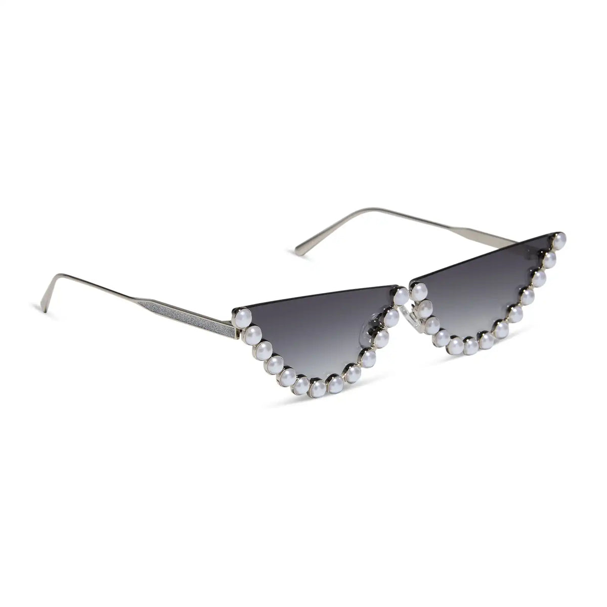 MINDY CAT EYE - CHAMPAGNE PEARL + GREY GRADIENT SUNGLASSES