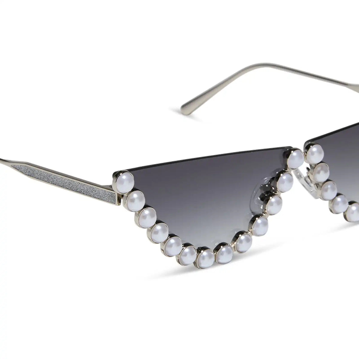 MINDY CAT EYE - CHAMPAGNE PEARL + GREY GRADIENT SUNGLASSES
